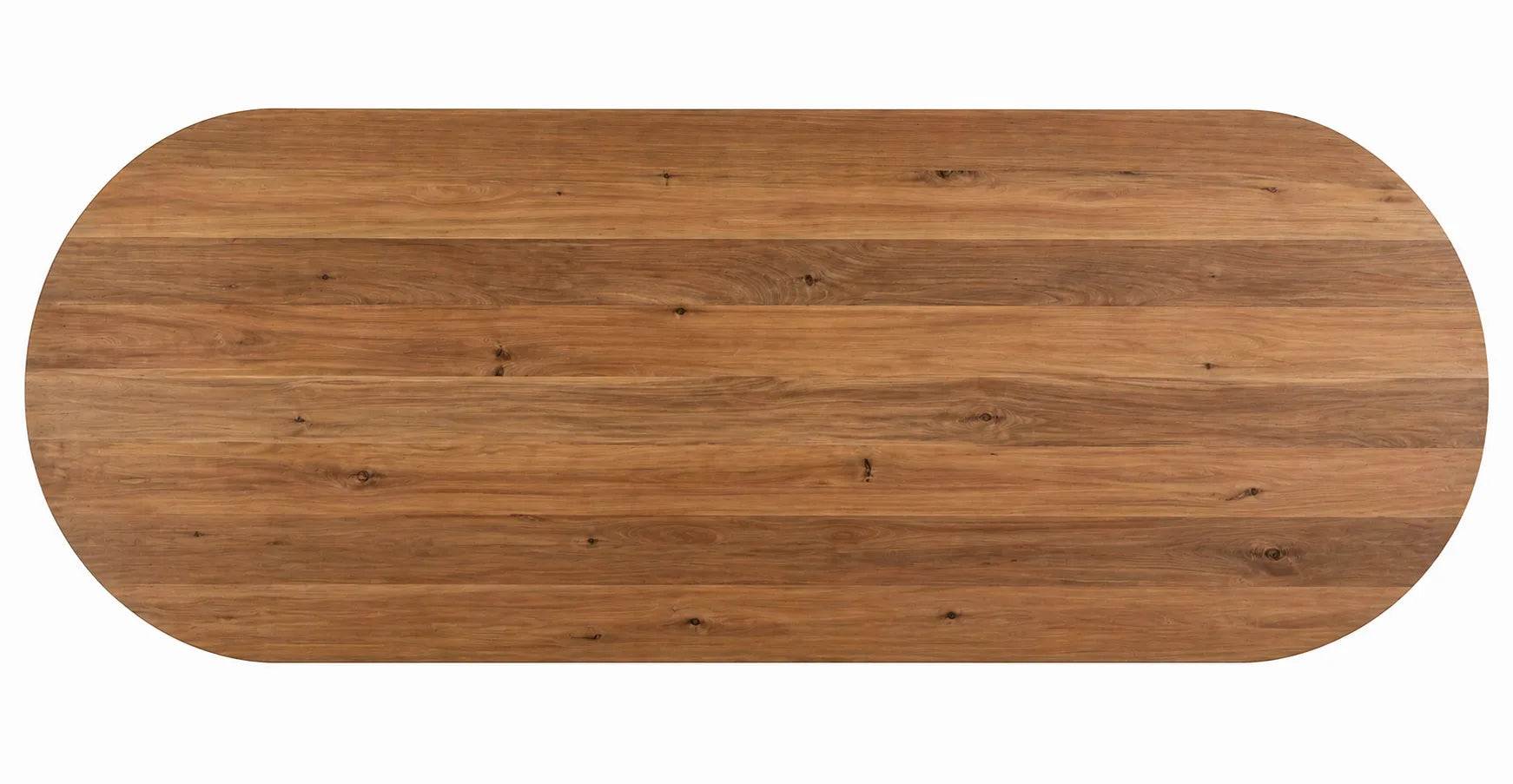Pill-shaped boardroom table in Country Bark Tōtara