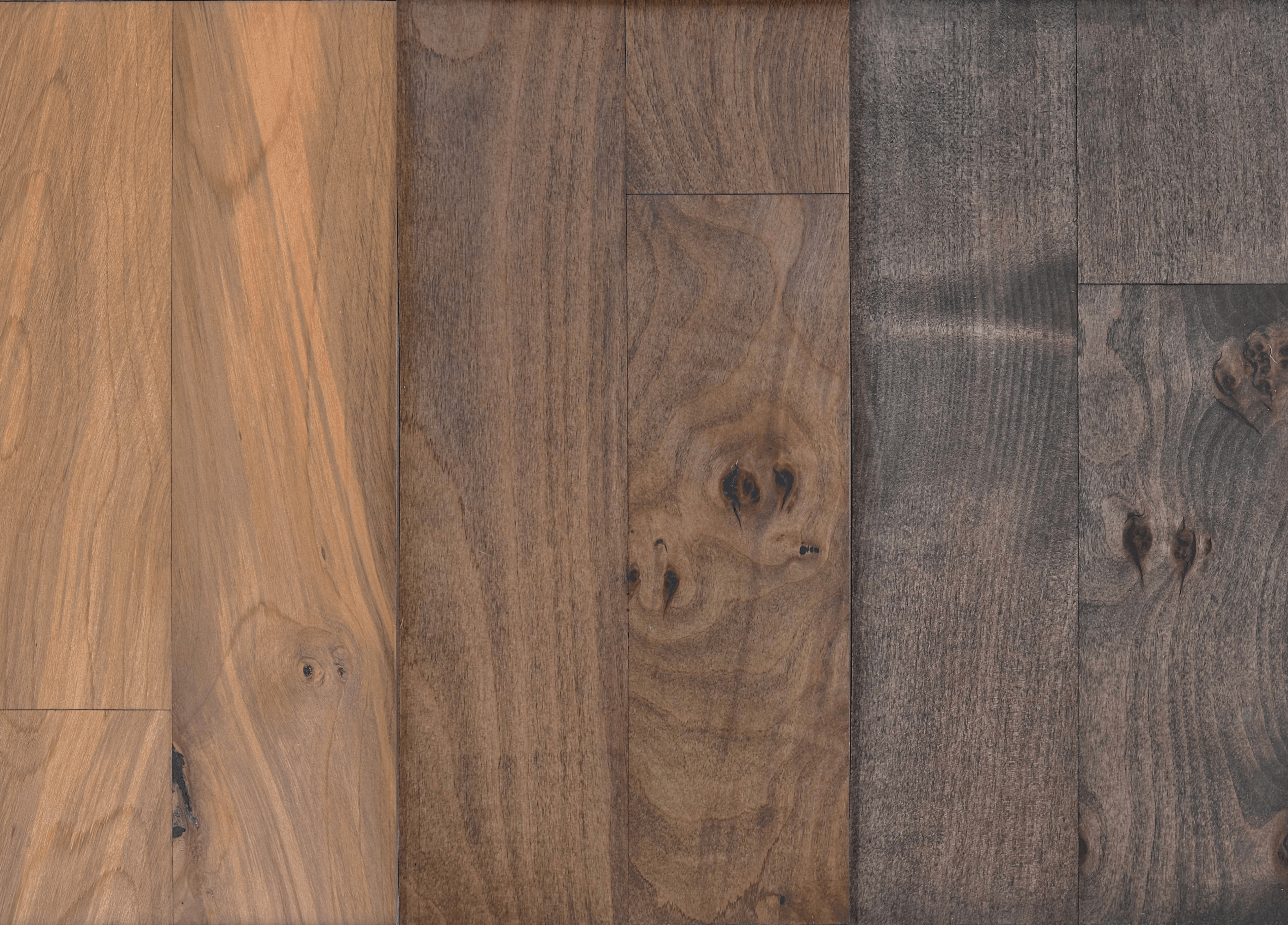 Wood-grain flooring planks with varied tones and staggered seams
