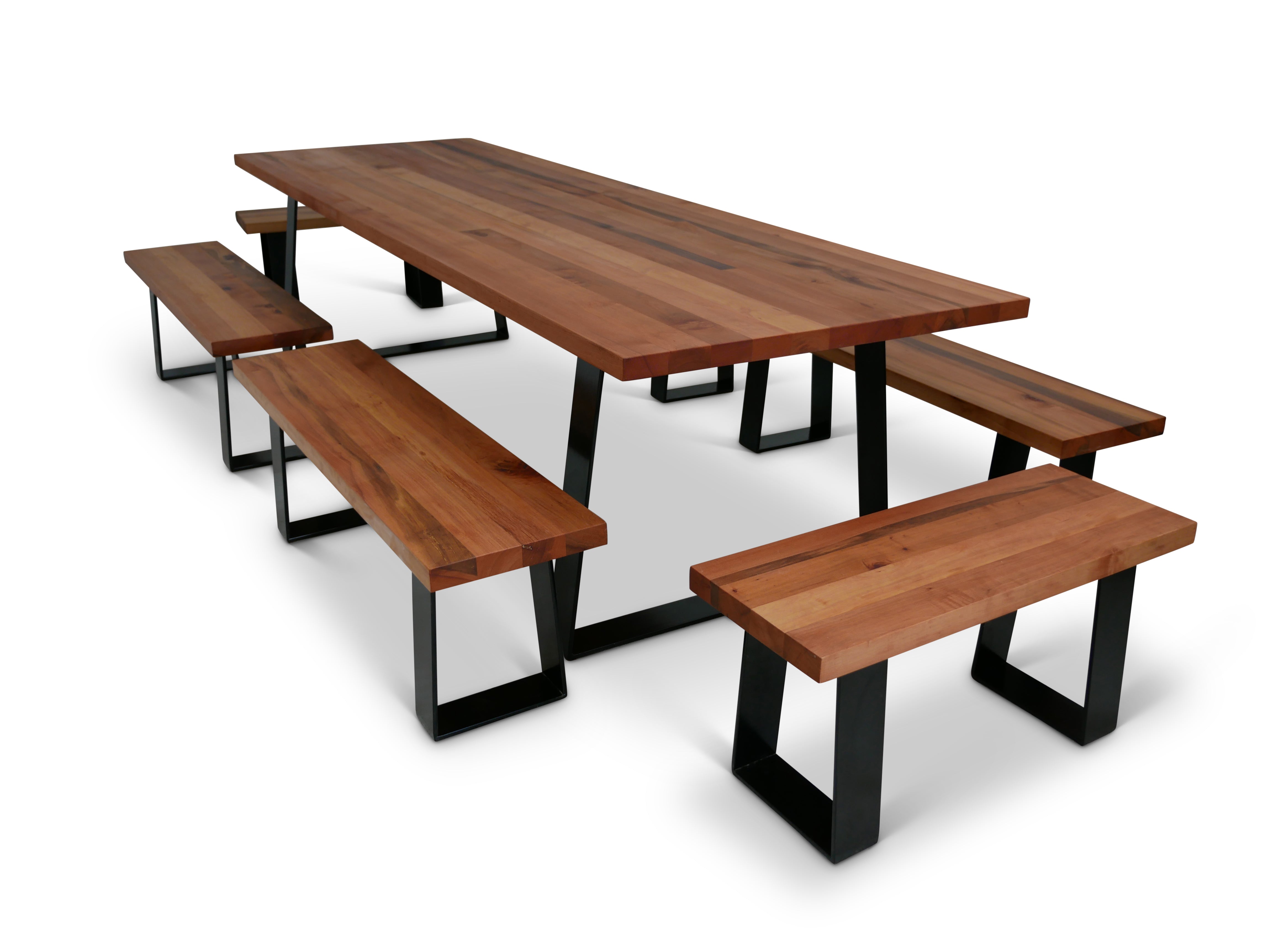 Reverse Angled Steel Dining Table