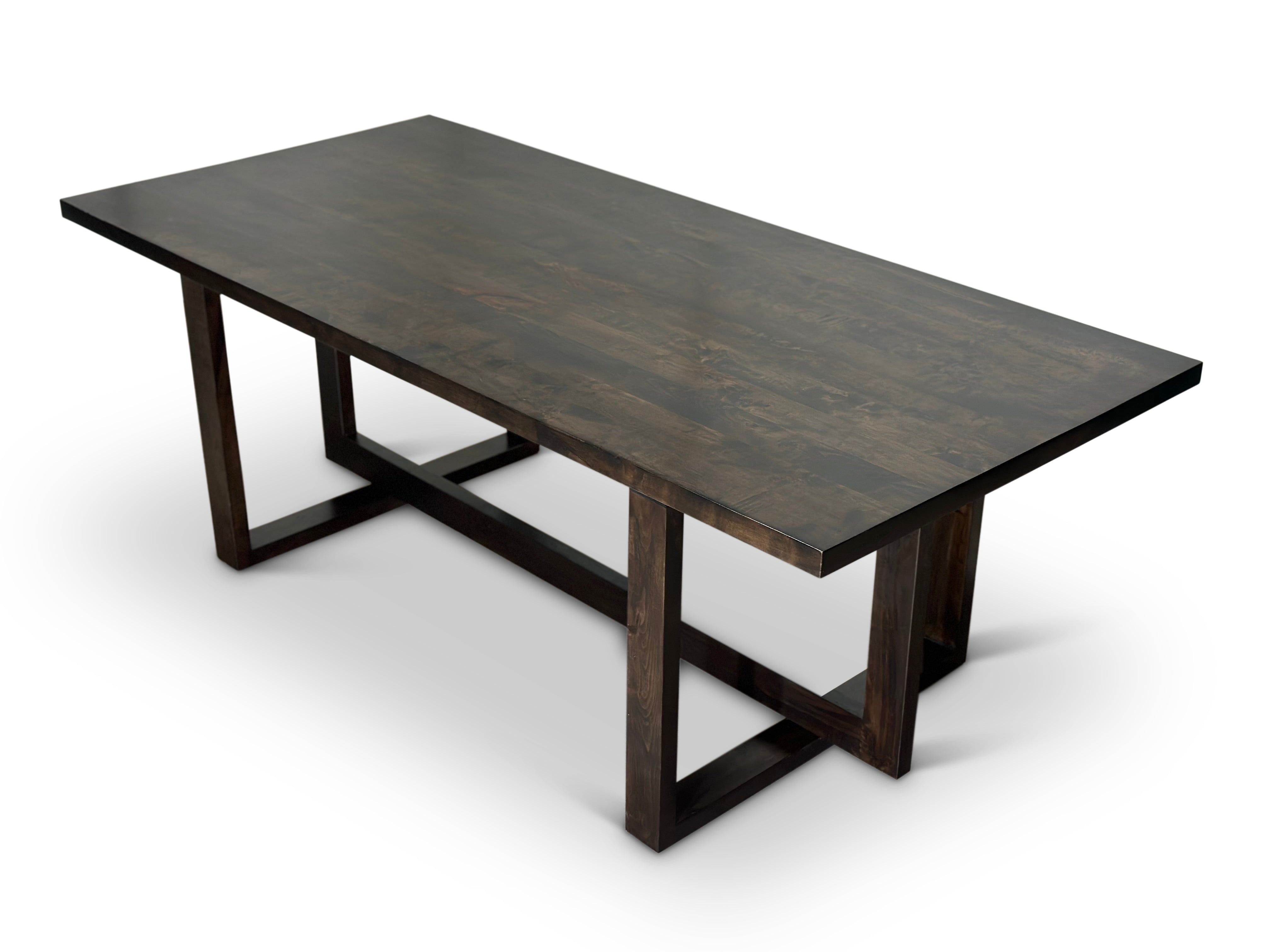 Floating base dining table