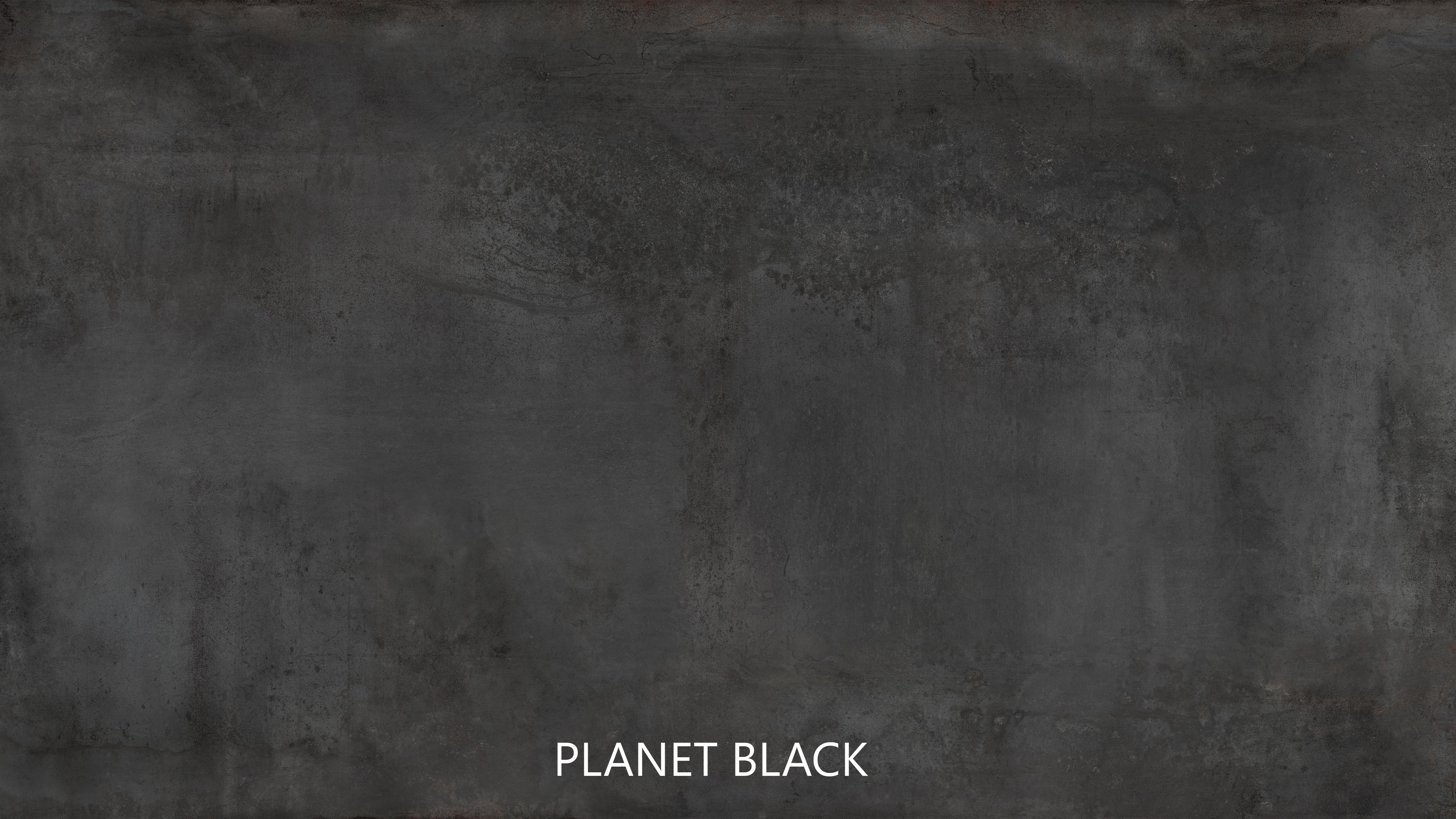 Solid black color swatch with 'PLANET BLACK' text