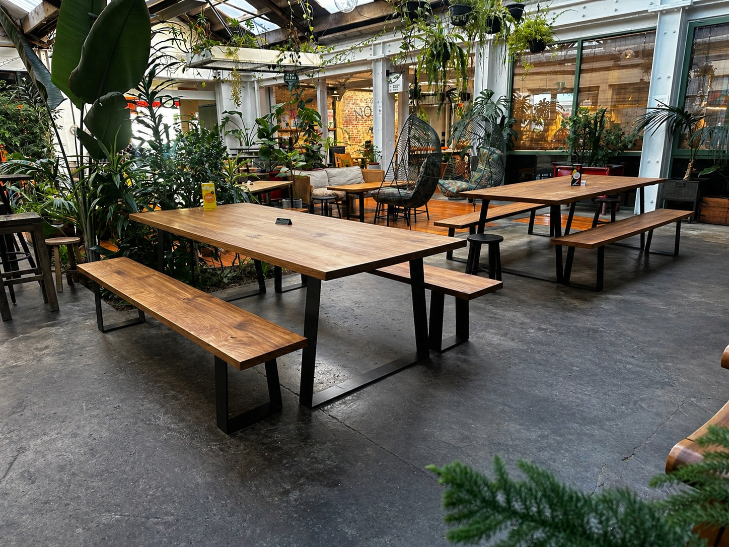Reverse Angled Steel Dining Table