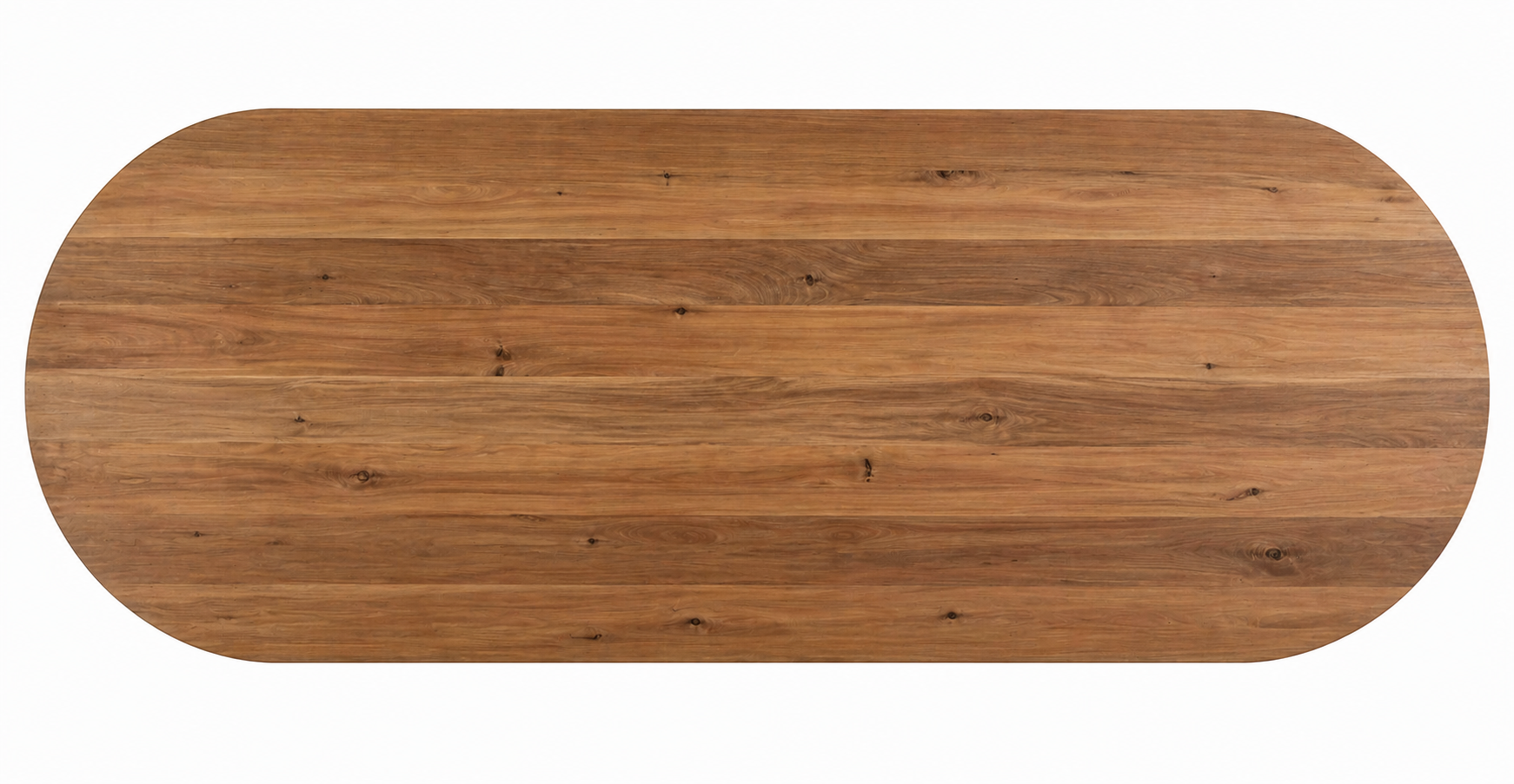 Pill-shaped boardroom table in Country Bark Tōtara